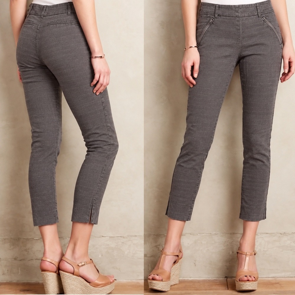 Cartonnier Charlie Trouser Anthropologie Straight Leg Pants Women's Stretch Sz 4